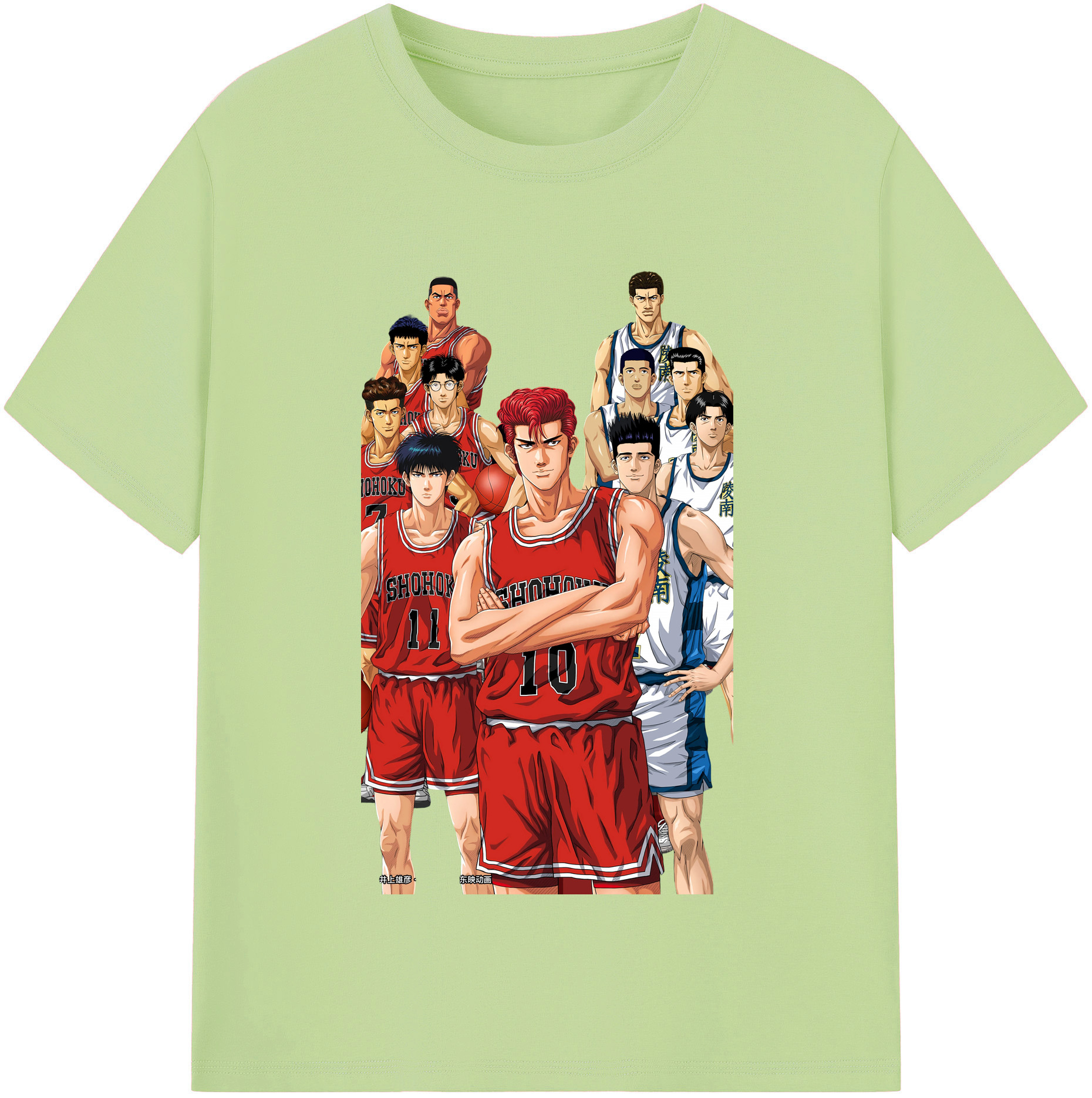 SLAM DUNK／スラムダンク 綿100％半袖Tシャツ（フロントプリント）